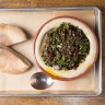 At The Left-Handed Chef, hummus and house-made pita underpin most dishes.