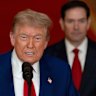 US President Donald Trump during an address following the US bombing of three sites in Iran.