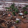 Homes lay in ruins in Bento Rodrigues, Minas Gerais, Brazil, after the Samarco dam burst on November 5, 2015. 