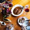 The resurgence of tableside service featuring Porcine (duck press). Chef Nik Hill from Porcine serving duck tableside. 27th Oct 2022. Photo: Edwina Pickles / SMH Good Food