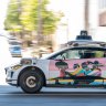 A Waymo self-driving taxi in San Francisco.