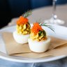 Devilled eggs at Cafe Paci.