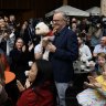 Photographs show the newly minted Australian Labor Prime Minister Anthony Albanese on a meet and greet in Marrickville on Sunday.