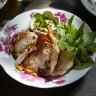 Grilled pork jowl with smoked chilli nam jim at Porkfat.