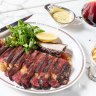 Cote de boeuf for two served at Victor Churchill in Melbourne.