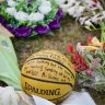 Tributes left at Hillcrest Primary School following the death of five children in a jumping castle accident. Image:Â Marta Pascual Juanola