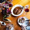 The resurgence of tableside service featuring Porcine (duck press). Chef Nik Hill from Porcine serving duck tableside. 27th Oct 2022. Photo: Edwina Pickles / SMH Good Food