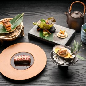 Assorted dishes.