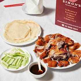 Peking duck pancakes.