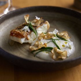 Murray cod with Jerusalem artichoke.