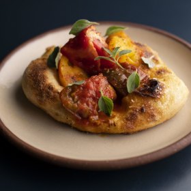 Catalan coca (Spanish pizza). 