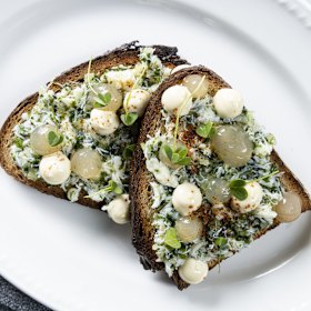 Crab tartine.