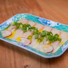 Kingfish capaccio.