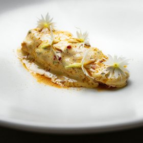 Grilled marron with ’nduja butter.