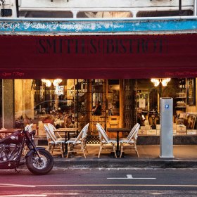 Outside the Collingwood restaurant.