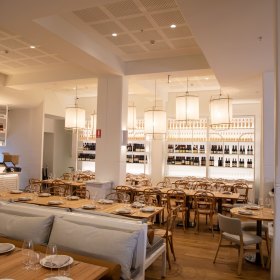 The Hellenic-inspired interiors. 