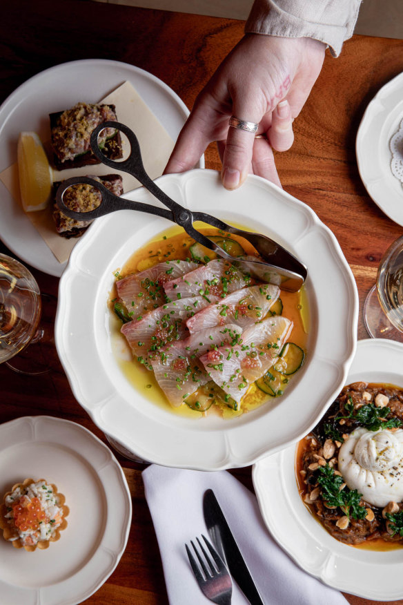 Hiramasa kingfish with mushroom soy. 