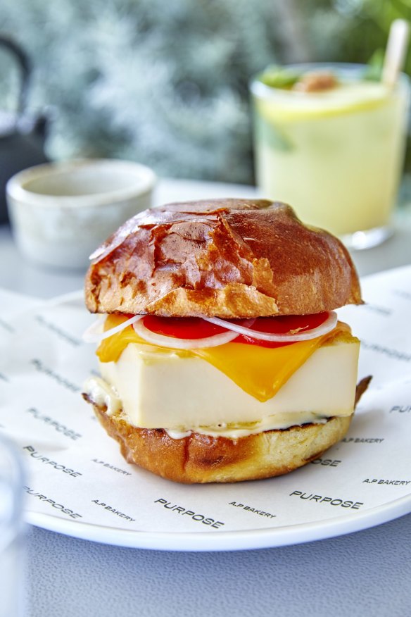 A.P Bakery’s tall egg sando. 