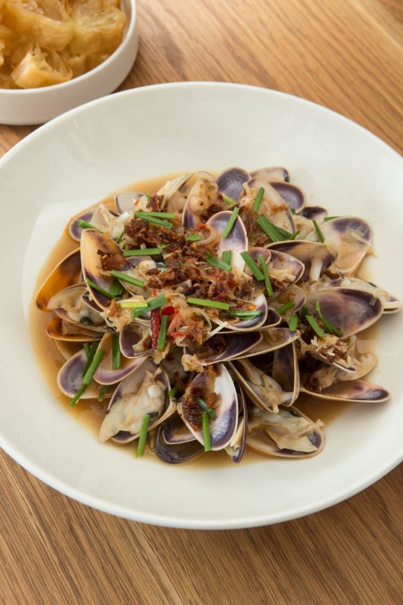 Pipis in XO sauce.
