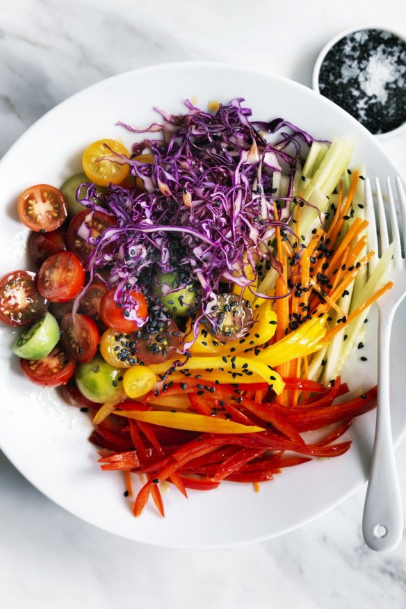 Adam Liaw's rainbow salad recipe.