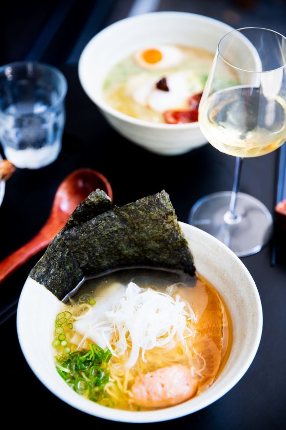 Niboshi shio (seafood) ramen. 
