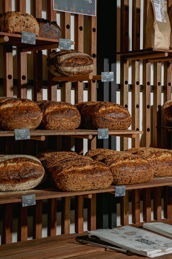 Fresh loaves at The Flour House, Hampton.