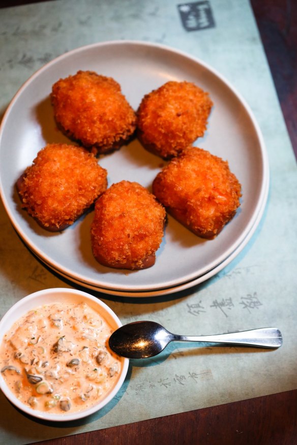 Dan Hong’s prawn toast. 