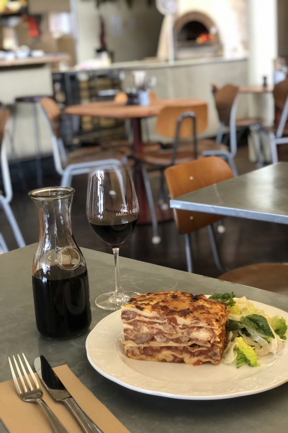 Wood-fired lasagne special. 