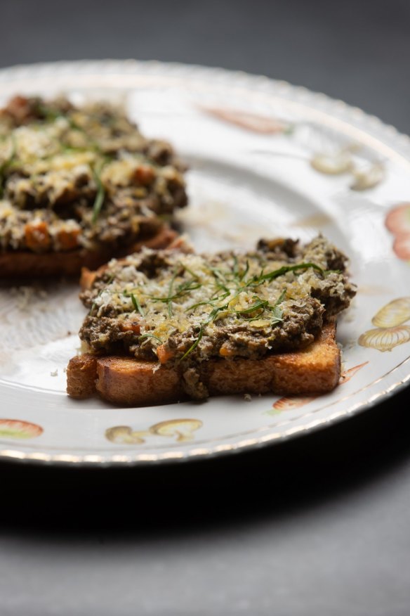 Savoury mince on toast. 