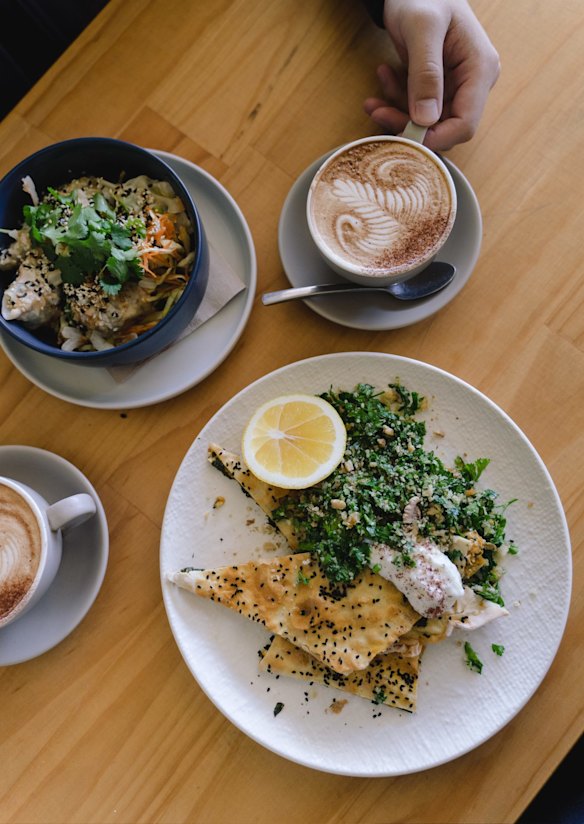 The menu uses herbs, vegetables and flowers from the garden. 