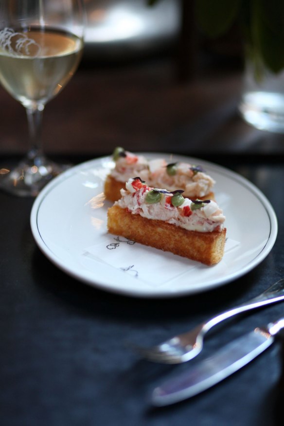 Lobster brioche toast.
