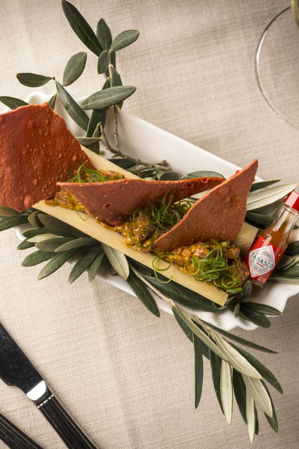 Lamb tartare is easily shareable.