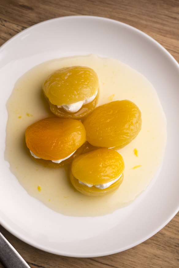 Apricots and labne.