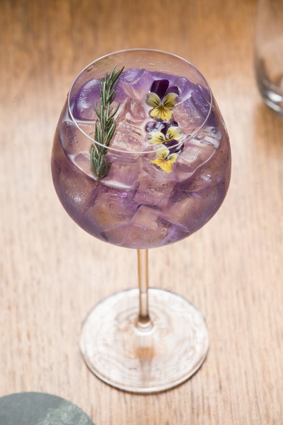 Botanical gin and tonic.