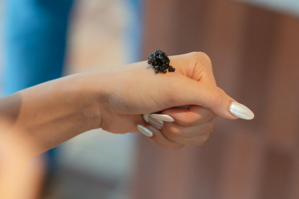 Some restaurants offer a caviar bump service, often paired with a shot of ice-cold vodka.