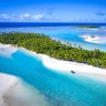 Pick your lunch spot: One Foot Island in Aitutaki Lagoon, Cook Islands.