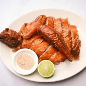 Crispy skin chicken.