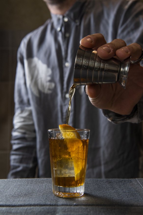 Amaro with orange.