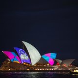 The visually spectacular Everest barrier draw on the Sydney Opera House last year