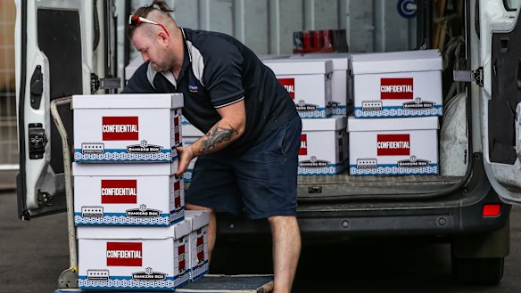 Part of the mountain of material tabled on Monday by the Andrews government into the Ventnor case.