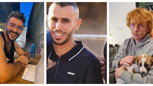 Hostages Alon Shamriz, Samer Al-Talalka and Yotam Haim were mistakenly shot by Israeli troops.