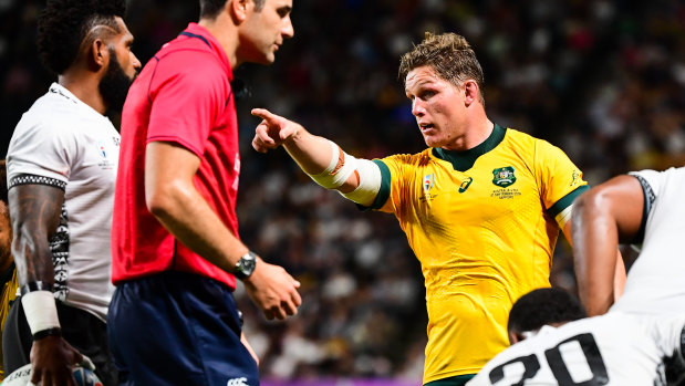 Michael Hooper put in another captain's shift against Fiji. 