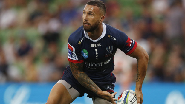 Quade Cooper during his time with the Melbourne Rebels.