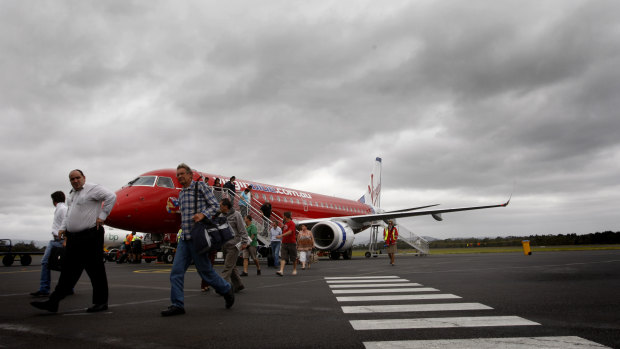 Passengers at Hobart airport