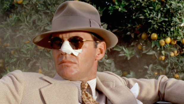Jack Nicholson in Chinatown added drama to the most commonplace line of speech.