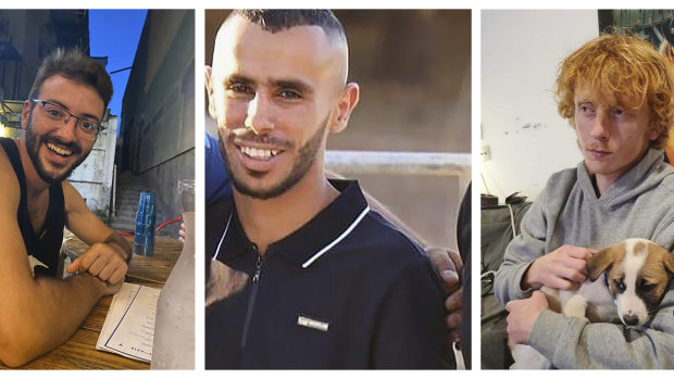 Hostages Alon Shamriz, Samer Al-Talalka and Yotam Haim were mistakenly shot by Israeli troops.