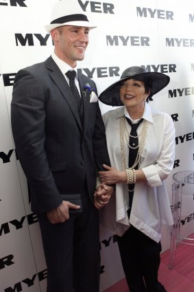 Liza Minnelli in the Myer marquee in 2009.