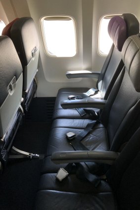 Rex’s Boeing 737-88 economy class.