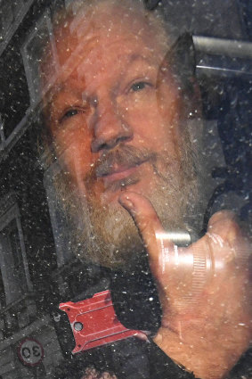 Facing the prospect of US prosecution ...  Julian Assange. 