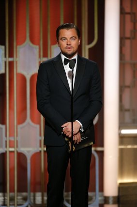 Leonardo DiCaprio, seen here at the 74th Annual Golden Globe Awards, turned down <i>Brokeback Mountain</i>, <i>American Psycho</i> and <i>Boogie Nights</i>.  